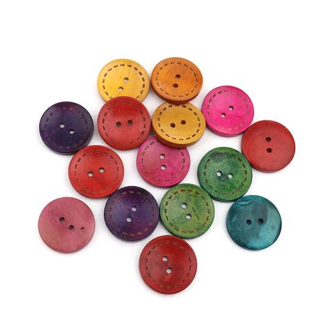 Colorful Large Wooden Buttons Big Decorative Wood Buttons Etsy