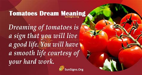 Seeing Tomatoes In Your Dream Meaning Interpretation And Symbolism