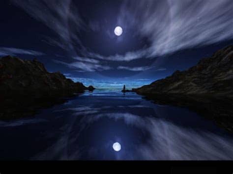 pemandangan bulan malam hari - Pemandanganoce