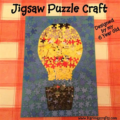 Karimas Crafts Jigsaw Puzzle Craft Idea