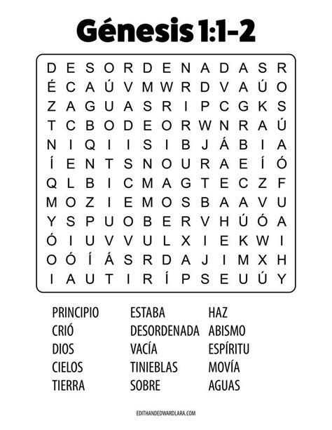 G Nesis Sopa De Letras Sopa De Letras Sopas De Letras Para