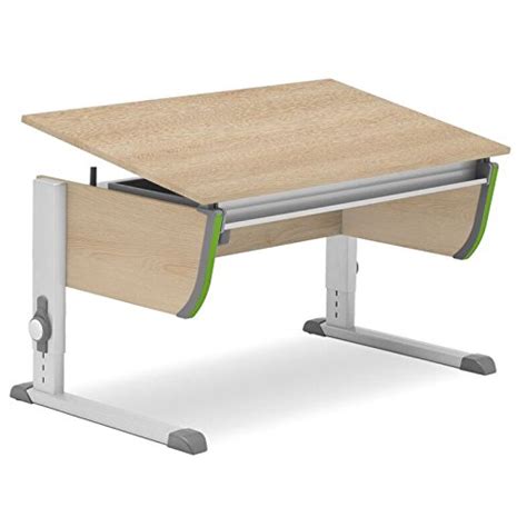 Inter link schülerschreibtisch schreibtisch arbeitstisch kinderschreibtisch massivholz mdf weiss lackiert. Schreibtisch Kinder Höhenverstellbar / Design ...