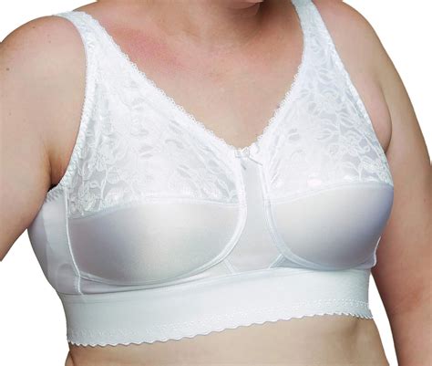 nearly me lace wide band post mastectomy lumpectomy soft pocket bra 610 at amazon women s