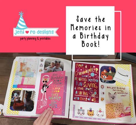 Save The Memories With A Diy Birthday Book • Jeni Ro Designs