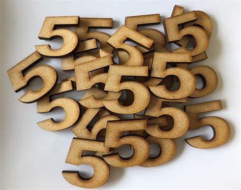 20mm Wooden Numbers Embellishments Small Craft Card Making In 2020