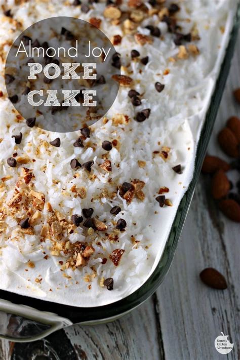 The sweetest thing about this super healthy dessert is that it's way better for you than it looks. Skinny Almond Joy Poke Cake by Renee's Kitchen Adventures - Easy low calorie dessert recip ...