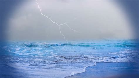 Thunderstorm At Sea Sounds For Sleeping Relaxing Thunder Rain Ocean