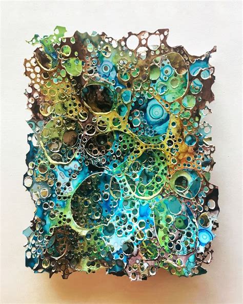 Alcohol Ink On Yupo Paper From The Cell Series By Jess Kirkman