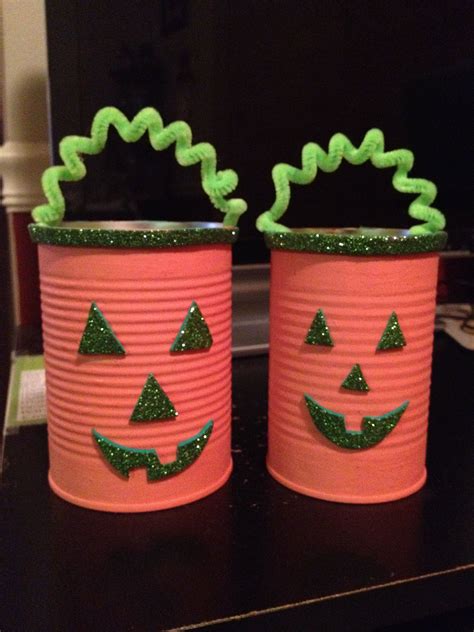 Easy And Cute Halloween Decorations Made Of Tin Cans Halloween