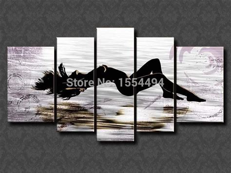Hand Painted Modern Abstract Sexy Nude Girl Woman Abstract Oil Painting