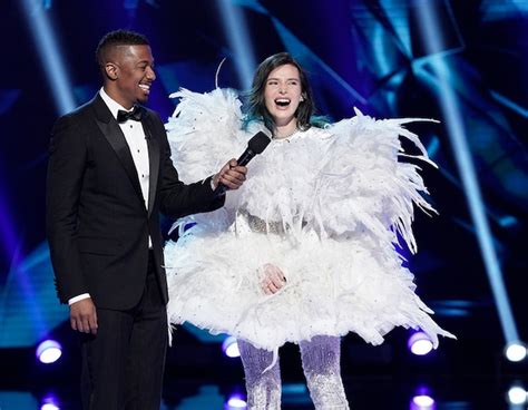 Bella Thorne As The Swan From Ranking The Masked Singer Reveals From