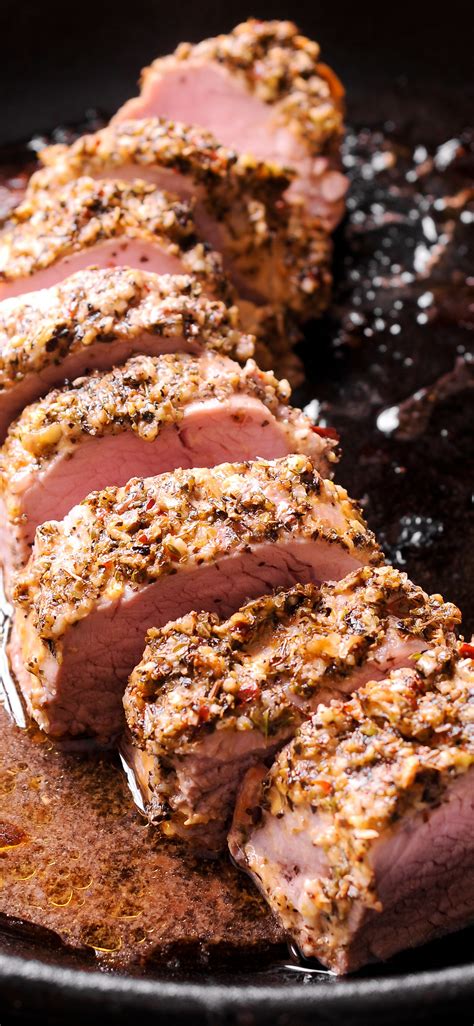 Using a small bowl, mix the marmalade and garlic. Mustard, Garlic and Herb Crusted Pork Tenderloin is roasted to perfection and is low in carbs ...