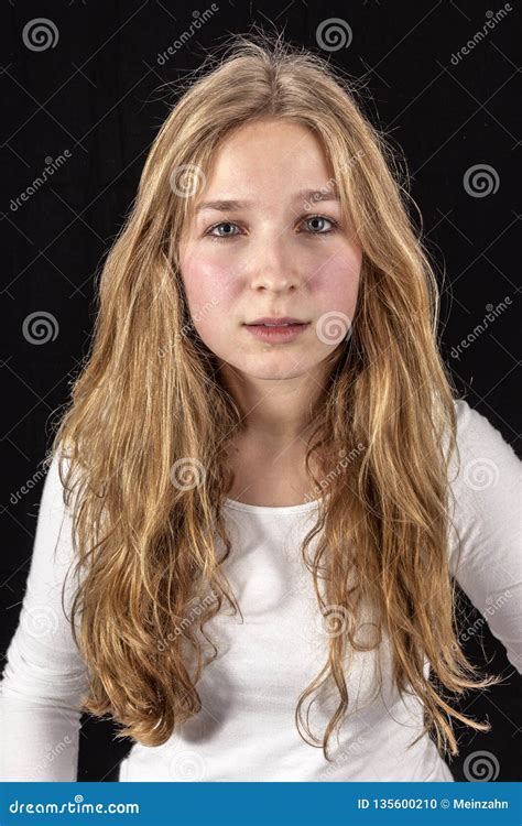 Portrait Of Young Teenage Girl Stock Photo Image Of Beautiful