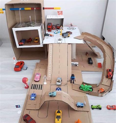 Cardboard Race Track Made From Cardboard Destined For The Trash More