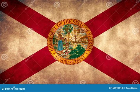 Rustic Grunge Florida State Flag Stock Illustration Illustration Of