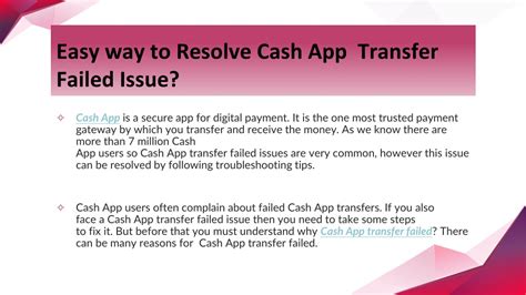 Cash app transfer failed is common issue comes while we try to do a transaction. PPT - Why My Cash App Transfer failed? PowerPoint ...