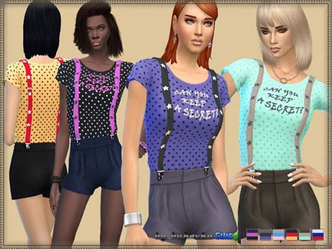 Jumpsuit Secrets At Bukovka Via Sims 4 Updates Sims 4 Clothes For
