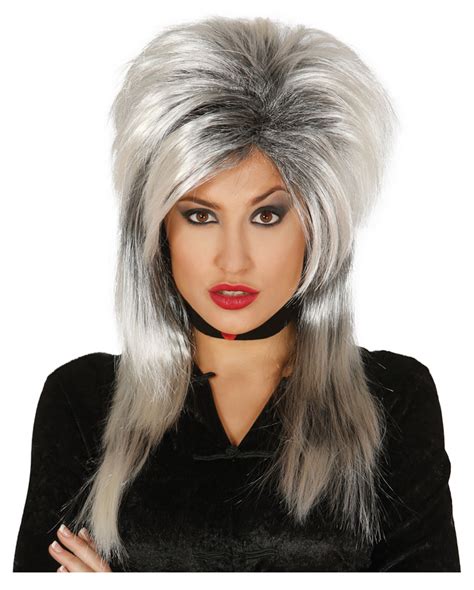 Our favorite gray wigs | straight or curly! Witch Wig Grey-black for Halloween & Walpurgis Night ...