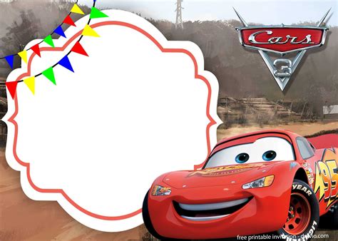 Disney cars lightning mcqueen birthday invitation, set to print two per sheet of 8.5 x 11 inches letter size photographic matte paper or cardstock. Cars 3 Invitation Template: How to Download It | Car ...