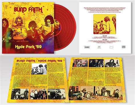 blind faith live in hyde park 69 red vinyl lpr