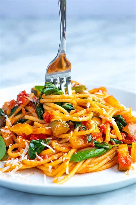 Pasta Recipes With Fresh Vegetables Creamy Vegetable Pasta