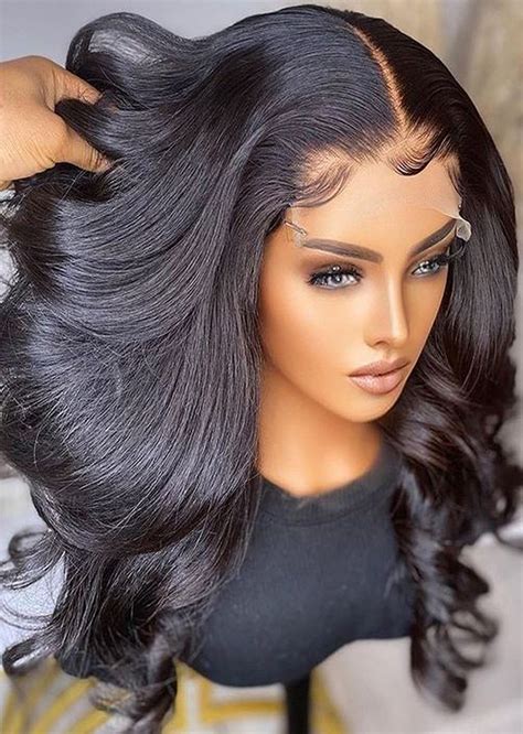 body wave 13x6 lace front wig wavy human hair lace front wigs pre plucked body wave frontal wigs