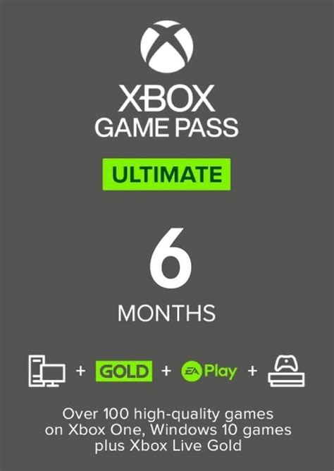 6 Month Xbox Game Pass Ultimate Eu Xbox Onepc Cdkeys