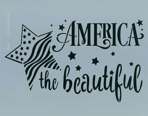 America The Beautiful Cd Stencils
