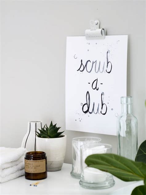 Printable Bathroom Wall Art Download These Two Free Designs