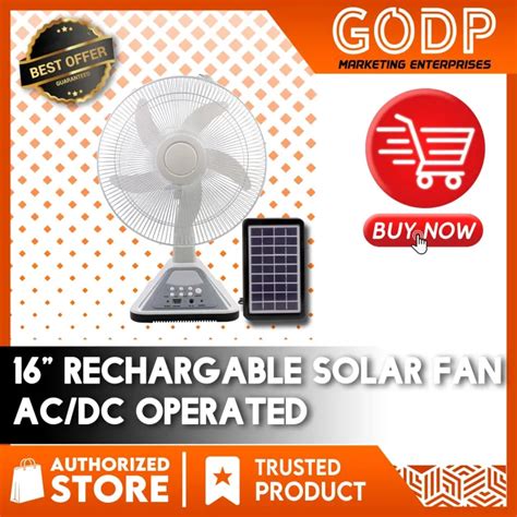 16 Inches Rechargeable Multi Purpose Emergency Oscillating Solar Electric Fan Desk Fan Energy