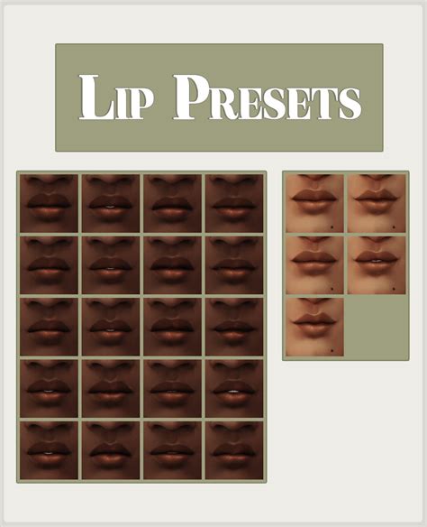 More Lip Presets In 2022 Sims 4 Custom Content Sims Love Sims 4
