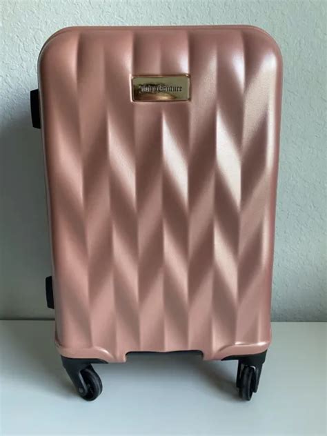 Juicy Couture 21” Hardside Wheeled Spinner Rose Gold 3d Suitcase Luggage New 14000 Picclick
