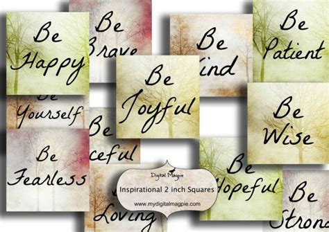 2 Inch Square Inspirational Quotes Digital Collage Sheet Etsy Uk