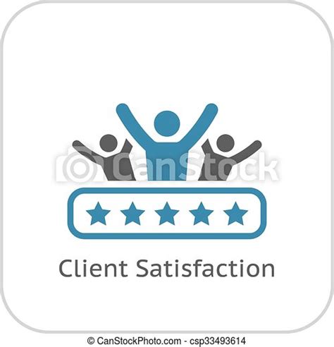 Client satisfaction icon. flat design. Client satisfaction icon. business and finance. isolated ...