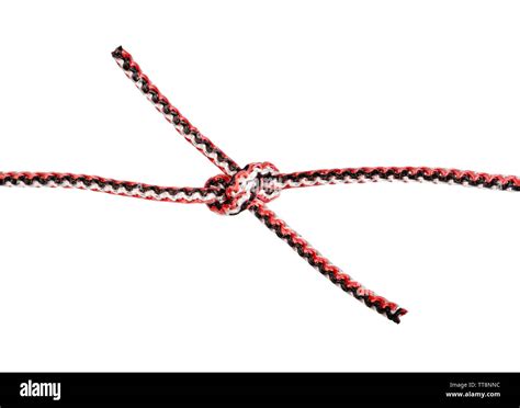 Hunters Bend Knot Tied On Synthetic Rope Cut Out On White Background