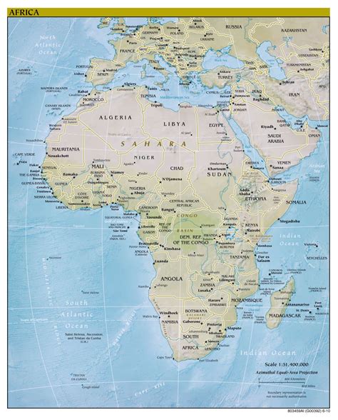 Africa Map With Capitals Printable
