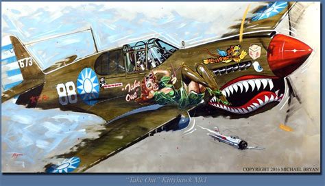Custom WW2 Aircraft Pin Up Nose Art By Michael Bryan Aircraft Art