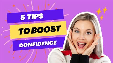 5 Tips To Boost Your Confidence Youtube