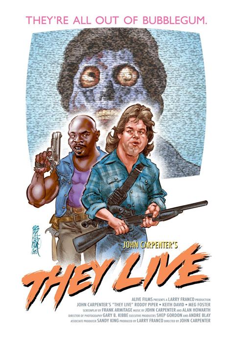 They Live Movie Poster Art Comic Movies Film Lovers