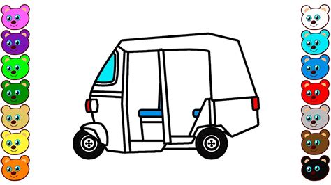 You can use our amazing online tool to color and edit the following auto coloring pages. Auto Rickshaw Tuk-Tuk | Coloring Page for Children - YouTube