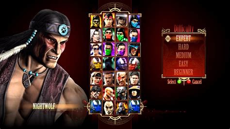 Mortal Kombat 9 Nightwolf Expert Arcade Ladder No Losses