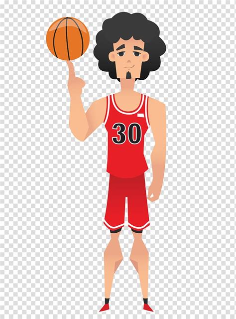 Man Holding Basketball Illustration Nba Basketball Player Cartoon