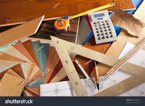 Architect Interior Designer Or Carpenter Workplace With Desk Design