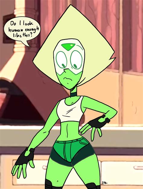 Peridot Tries Human Clothes By Theeyzmaster Steven Universe Know Your Meme