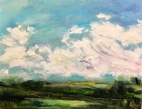 Acrylic On Canvas 11x14 Cloud Confection Sold Abstract Landscape