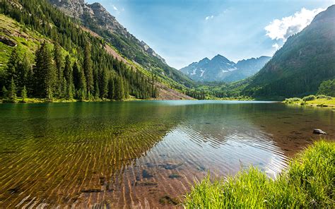 Fonds Decran Usa Photographie De Paysage Montagnes Lac Maroon Bells