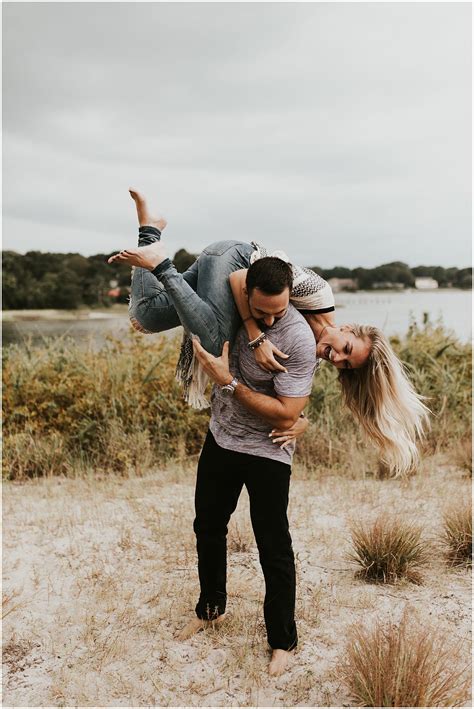 Romantic First Landing State Park Engagement Couple Picture Poses