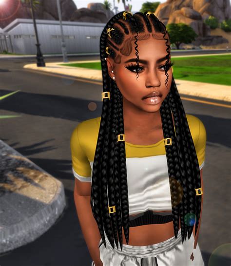 Cute Sims 4 Cc Toddler Black Girl Hair Ebonix Sims 4 Hair Gasesplus