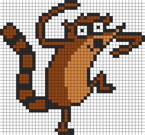 Rigby Kandi Pattern Easy Pixel Art Pixel Art Grid Pixel Art Templates