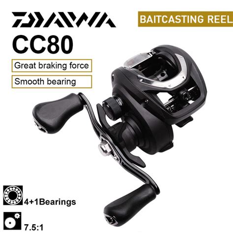DAIWA CC80 Baitcasting Fishing Reels CC80H HL HS HSL 4 1BB Gear Ratio 7